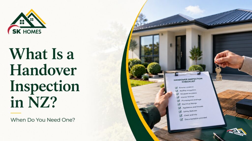 SK Homes NZ inspector conducting pre-purchase building inspection in Auckland