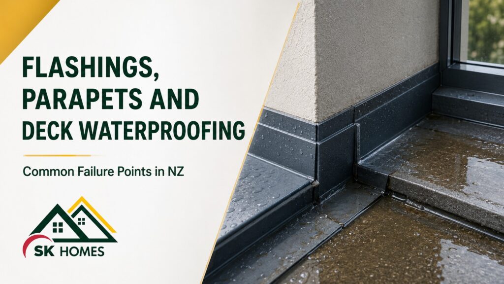 Flashings, Parapets and Deck Waterproofing Common Failure Points in NZ